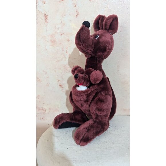 Kangaroo & Joey Plush Toy Brown 14" By Mardi Gras Plush stuffed animal - Picture 2 of 10